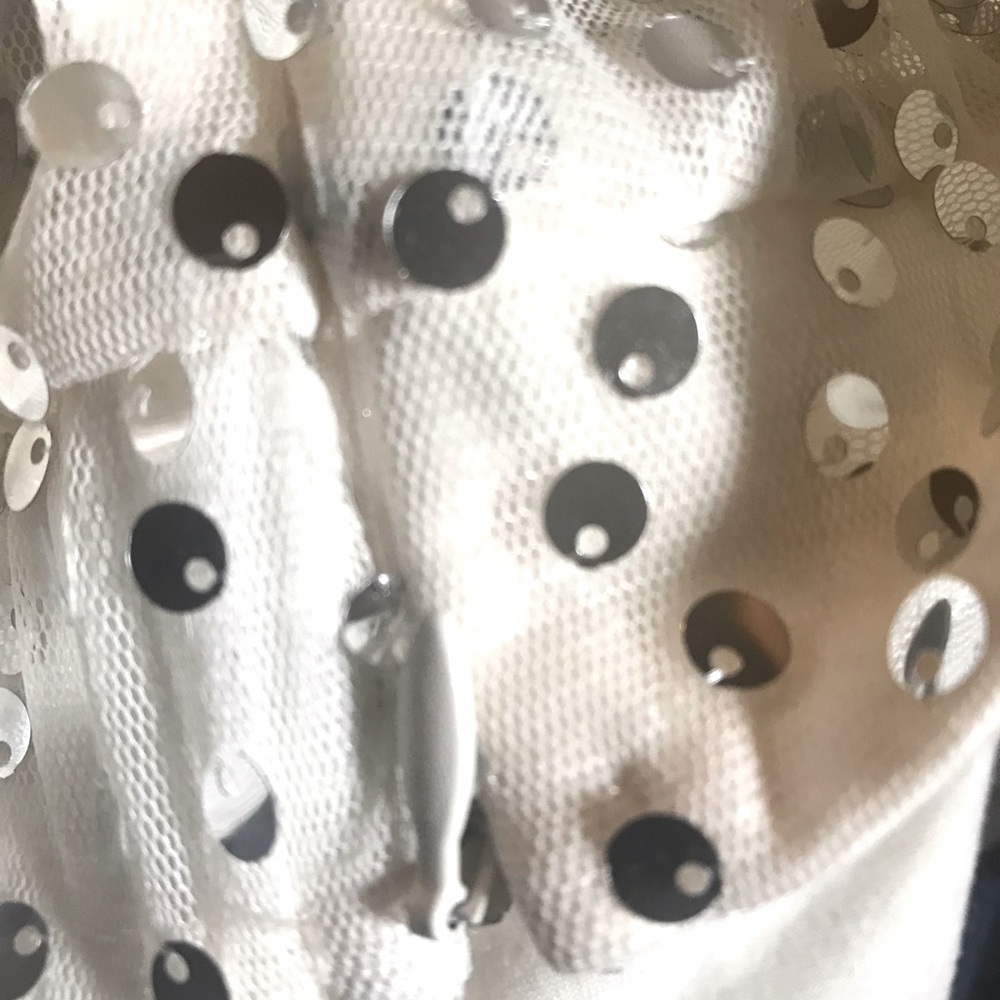 Lauren Conrad Sequin White Skirt NWOT - Picture 9 of 11